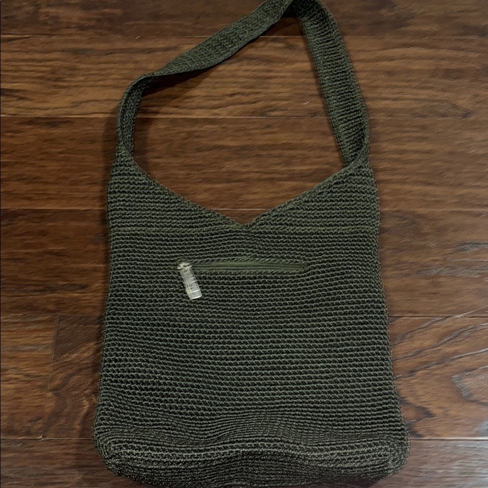 The Sak Forest Green Knit Hobo Bag